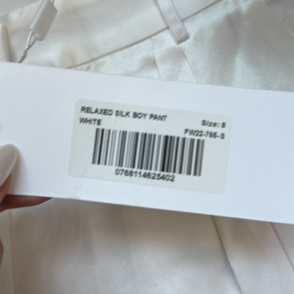 NWT Michael Lo Sordo Relaxed Silk Boy Pant - Picture 5 of 8